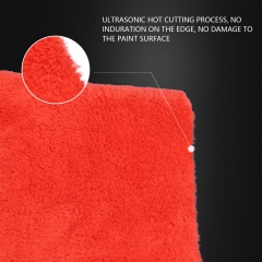 SPTA 600 GSM Edgeless Double Side Coral Velvet Towel for Car Interior Cleaning