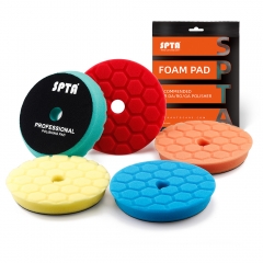 SPTA Hex-Logic Pads Car Detailing Sponge Buffing Polishing Waxing Pads for DA/RO Car Polisher