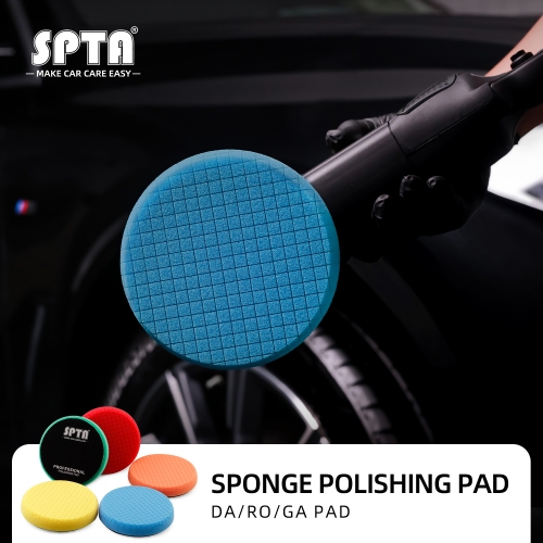 SPTA Grid Pads Car Detailing Sponge Buffing Polishing Waxing Pads for DA/RO Car Polisher