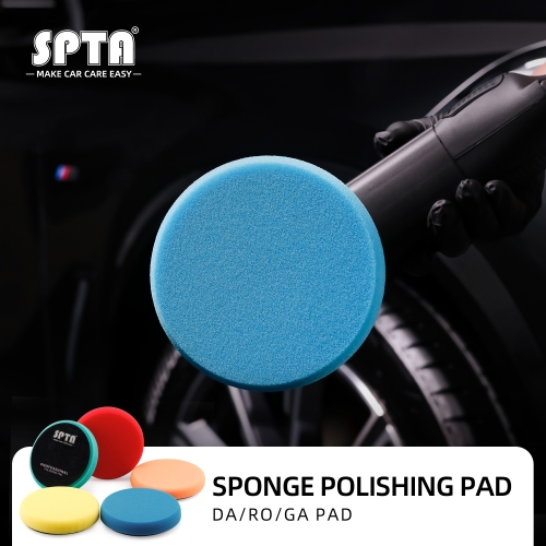 SPTA Flat Pads Car Detailing Sponge Buffing Polishing Waxing Pads for DA/RO Car Polisher