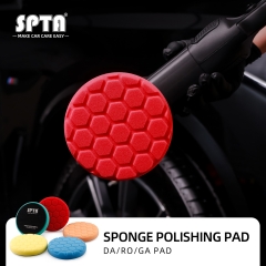 SPTA Hex-Logic Pads Car Detailing Sponge Buffing Polishing Waxing Pads for DA/RO Car Polisher