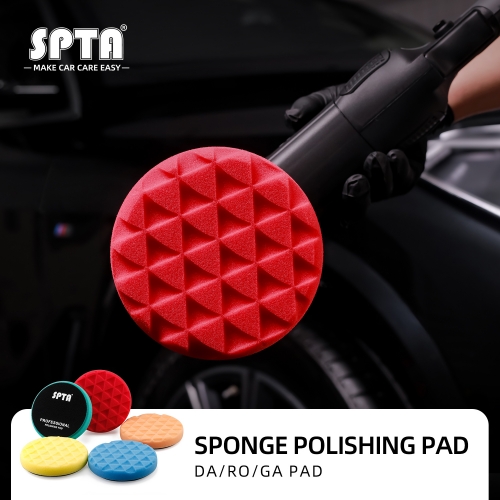 SPTA Triangle Foam Polishing Pads Car Detailing Sponge Buffing Polishing Waxing Pads for DA/RO Car Polisher