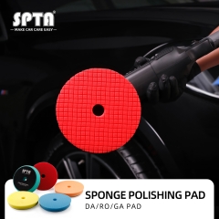 SPTA Grid Pads Car Detailing Sponge Buffing Polishing Waxing Pads for DA/RO Car Polisher