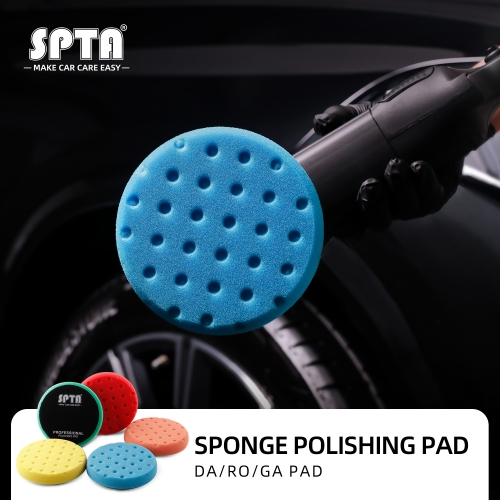 SPTA 5"(125mm)/6"(150mm) CCS Pads Car Detailing Sponge Buffing Polishing Waxing Pads for DA/RO Car Polisher