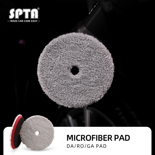 SPTA Grey Fast Finishing Microfiber Polishing Pad Polishing Disc Kits For DA/RO Car Polisher