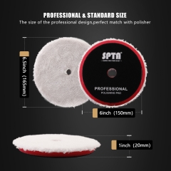 SPTA White Fast Finishing Microfiber Polishing Pad Polishing Disc Kits For DA/RO Car Polisher