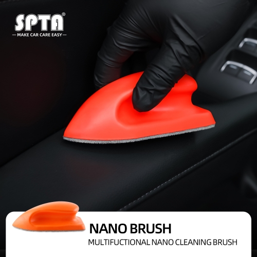 SPTA Car Detailing Brush Set, 5 Pack Soft Boar Hair Auto Detail Brush Kit with Elbow for Automotive Elegant Surface Interior Exterior Dashboard