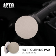 SPTA Car Glass Polishing Pad Wool Felt Polishing Pad Flocking Hook & Loop Backer For Random Orbital Polisher