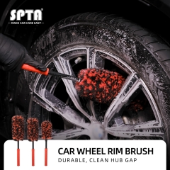SPTA New Arrival 3pcs Microfiber Wheel Rim Brush for Auto Washing