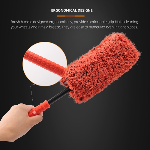 Premium Microfiber Cleaning Brush 42CM Microfiber Rim Brush For Gentle  Cleaning Down To The Rim Depth, Effective Rim Brush Light Alloy Wheels  Microfiber Upholstery Brush Leather Care Car Wash Tool