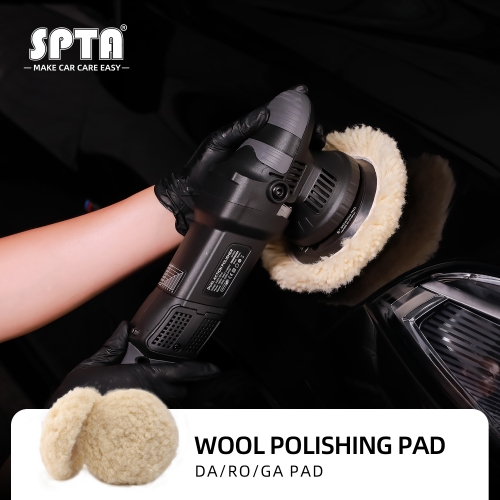 SPTA Single Side Wool Pads Rotary Polisher Use Wool Buffing Pads for Car Detailing