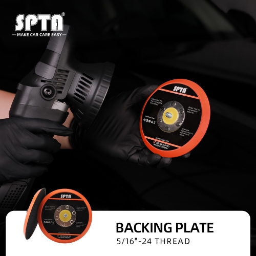 SPTA Backer Backing Plate Pad 5inch/6inch Hook&Loop For Air Sander Dual Action Car Polisher Buffing