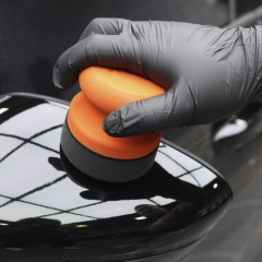 SPTA 3”Car Hand Wax Applicator Pad Kit Diy Sponge Tire Dressing Applicator Pad with Grip Polish Foam Applicator for Rubber Tires