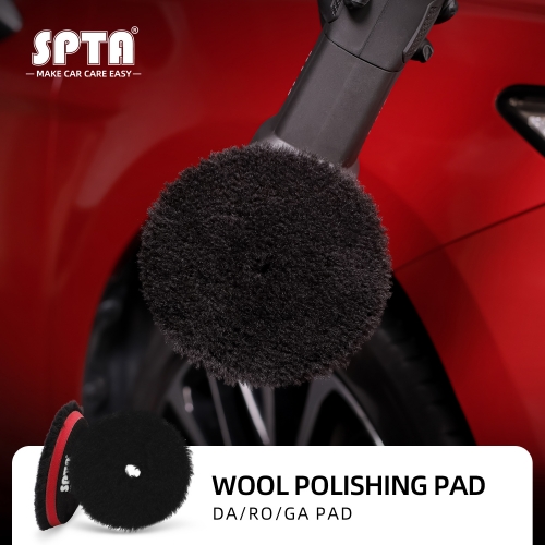  SPTA 8 (200mm) Wool Buffing Pad, Double Side 100% Natural Wool  Pad with 5/8-11 Thread for 2-Sided Compound Cutting and Polishing for  Automotive, Marine and Epoxies : Automotive