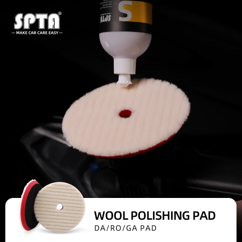 SPTA Japanese Style Single Stripe Wool Polishing Pad for Auto Detailing Heavy Cutting