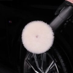 SPTA White Wool Polishing Pad High Density Lamb Woollen Polish Buffing Pad Car Polisher Buffing Waxing