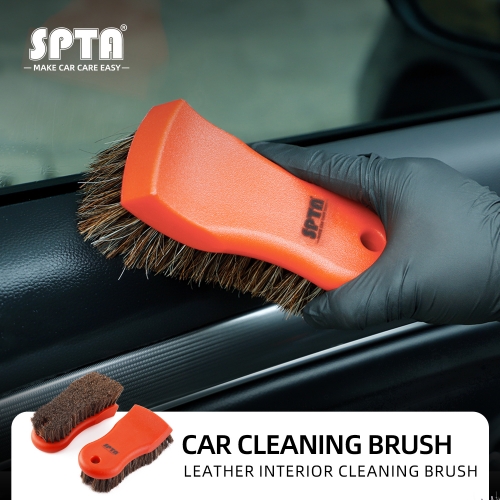 SPTA Hand Use 100% Horse Hair Washing Brush for Car Interior Cleaning