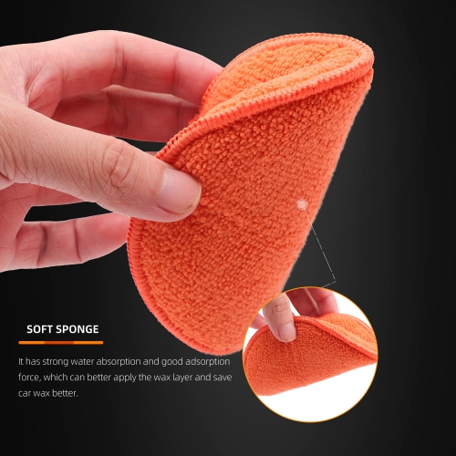 thumbnail image 2 of 5 Pack Microfiber Foam Sponge Applicator Pads – Car Buffing Waxing Polishing 2 of 6