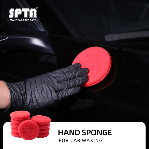 SPTA 5 Inch Waxing Sponge Ultra Soft Foam Waxing Applicator High Density Polyester Sponge Pad for Car Waxing