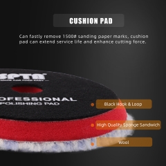 SPTA New Coarse Heavy Cutting Wool Buffing Pad Polisher Use Hook and loop Pad