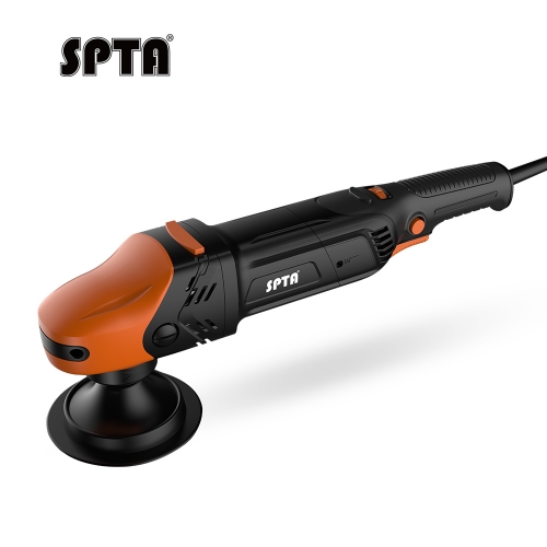 SPTA CP502 Black&Orange 1100W Rotary Polisher, 5-Meter Long Power Supply Cord, Constant Speed Control,Smooth Operation