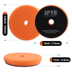 SPTA V2.0 1Pc Orange Heavy Cut Polishing Pad Kit for Car Buffer Polisher Compounding Remove 2000# Sanding Marks