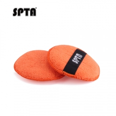 SPTA WF011 Handheld Pocket Microfiber Wax Applicator Pad Orange For Removing Paint Overspray Without Scratcing Surfaces