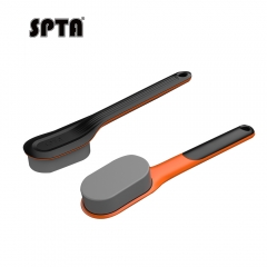 SPTA DF037 Black&Orange Tire Shine Applicator Brush Detail Brush Made With Sponge Plastic Handle For Car Polishing