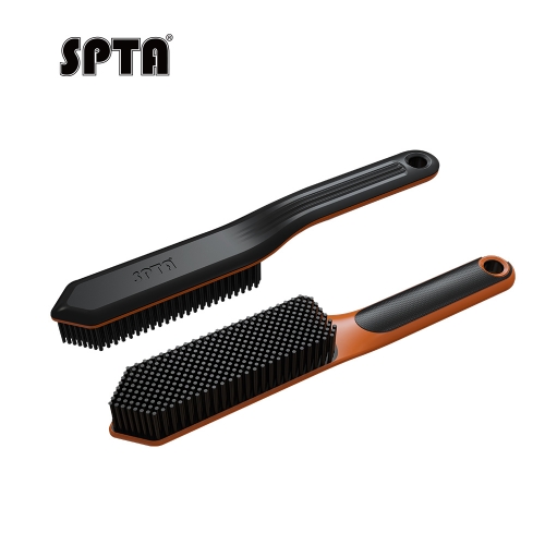 SPTA DF036 Black&Orange Pet Hair Brush Car Detailong Brush Made With Rubber Plastic Handle For Removing Leather Or Pet Hair