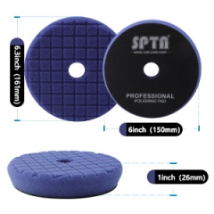 SPTA V2.0 1Pc Blue Medium Cut Polishing Pad Kit for Car Buffer Polisher Compounding Remove 1500# Sanding Marks