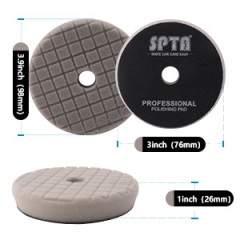 SPTA V2.0 1Pc 5 Inch 125mm Gray Finish Polishing Pad Kit for Car Buffer Polisher Compounding Remove 2000# Sanding Marks