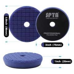 SPTA V2.0 1Pc Blue Medium Cut Polishing Pad Kit for Car Buffer Polisher Compounding Remove 1500# Sanding Marks