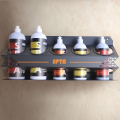 SPTA Spray Bottle Racks new popular customized wall mount holder ceramic coating holder with 5 holes private label wholesale