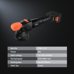 SPTA CP601 Orbit 12mm/15mm/21mm Black&Orange Brushless Dual Action Polisher Portable-type Cordless Polisher Constant Speed Output