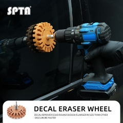 SPTA Decal Eraser Wheel,Decal Remover Eraser, Stripe Off Wheel, Pinstripe, Adhesive Remover, Vinyl Decal, Graphics Removal Tool