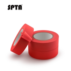 SPTA Automotive Masking Tape,18mmx50m,for Automotive Paint,Heat Resistant for Paint Booth,Red,Masking Tape for Painting