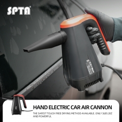 SPTA Hand Electric Car Air Cannon, Black&Orange Power 1200w Battery Powered Foam Cannon for Car Cleaning Kit