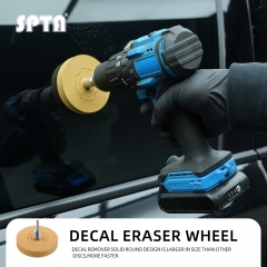 SPTA Decal Eraser Wheel,Decal Remover Eraser, Stripe Off Wheel, Pinstripe, Adhesive Remover, Vinyl Decal, Graphics Removal Tool