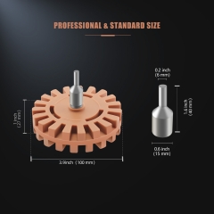 SPTA Decal Eraser Wheel,Decal Remover Eraser, Stripe Off Wheel, Pinstripe, Adhesive Remover, Vinyl Decal, Graphics Removal Tool