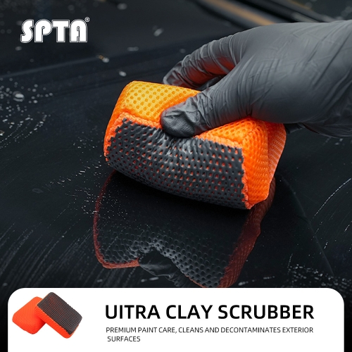 SPTA CB305 Ultra Clay Scubber Clay Bar Scrubber, Detailing Clay for Car Wash Scrubbing and Claying, Car Paint Prep