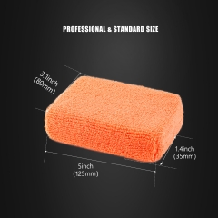 SPTA WF005 Microfiber Applicator 125*80*30mm Orange Block Square Microfiber Wax Applicator for Auto Detailing Car Care