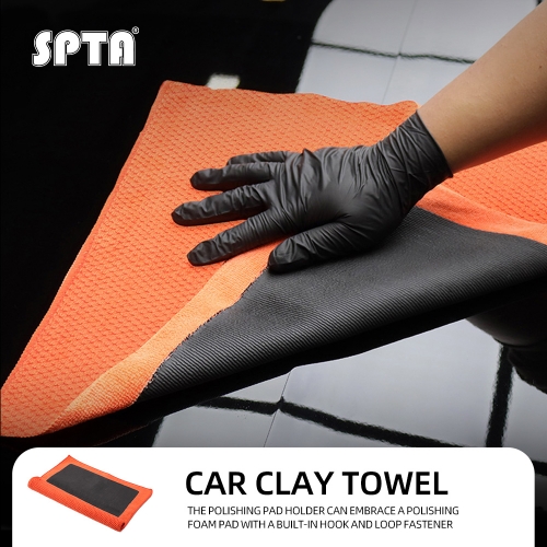 SPTA Car Clay Towel Auto Detailing Scratch Removing Clay Bar Cloth for Car Detailing, Polishing and Removing Paint Contaminants