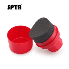 SPTA Dressing Applicator With Cover Sponge Applicator, Soft Sponge Applicator,Detailing Tool for Any Cars, Orange