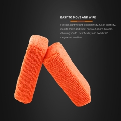 SPTA WF005 Microfiber Applicator 125*80*30mm Orange Block Square Microfiber Wax Applicator for Auto Detailing Car Care