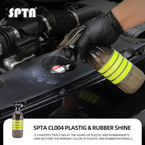 SPTA CL004 Plastic Rubber Shine Plastic & Rubber Protectant, For Cars, Trucks, SUVs, Motorcycles, RVs & More