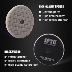 SPTA V2.0 1Pc 5 Inch 125mm Gray Finish Polishing Pad Kit for Car Buffer Polisher Compounding Remove 2000# Sanding Marks