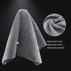 SPTA Microfiber Towel Gray 320GSM, 400*400mm,Loop Design, One-Pass Drying for Cars, Trucks, SUVs, and Home,