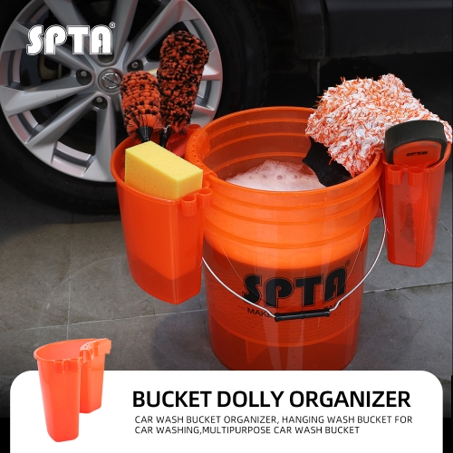 SPTA Bucket Dolly Organizer, Car Wash Bucket Organizer, Hanging Wash Bucket for Car Washing,Multipurpose Car Wash Bucket