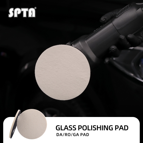 SPTA Car Glass Polishing Pad Wool Felt Polishing Pad Flocking Hook & Loop Backer For Random Orbital Polisher