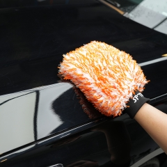 SPTA High Absorbent Scratch-free Soft Microfiber Car Wash Mitt Car Detailing Mitt Cleaning Dusting Glove